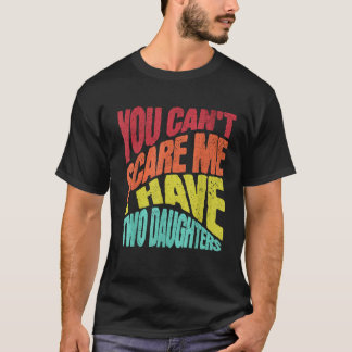 T-shirt Papa avec deux filles Cadeaux Drôle Père Fête Moi