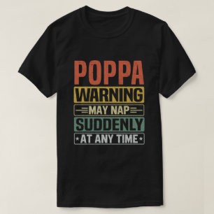 T-shirt Papa avertissement peut faire une sieste soudainem