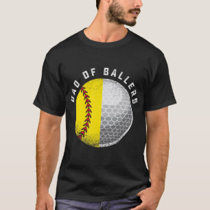 T-shirt Papa Ballers Funny Golf Softball Cadeau de Son ou