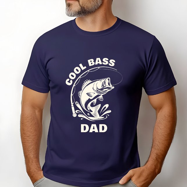 T-shirt Papa Bass Cool (Cool Bass Dad Funny Dad's T-shirt)
