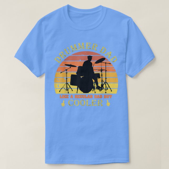 T-shirt Papa batteur comme un papa normal mais plus cool a (Design devant)