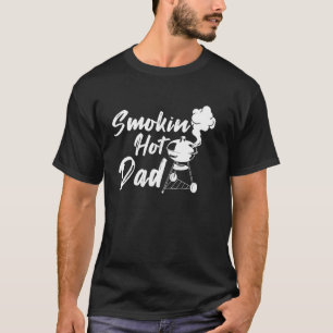 T-shirt Papa BBQ drôle fumée grillade humour Fête des Père