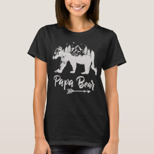 T-shirt Papa Bear Best Papa Fête des pères Père Pop Men