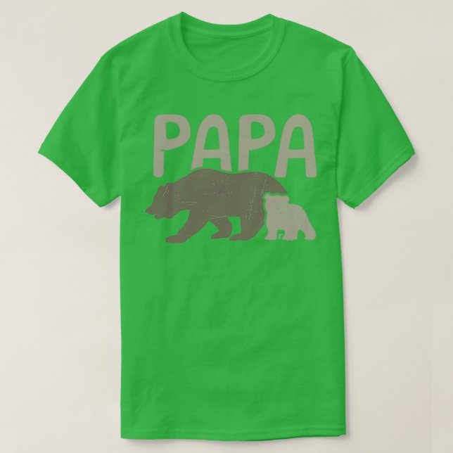 T-shirt Papa Bear Chemise Papa Of One Don 2 (Design devant)