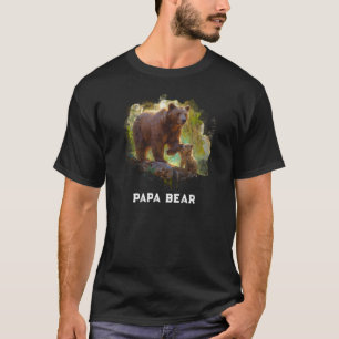 T-shirt *~* PAPA BEAR Cub Fête des pères Cadeau AP86 Art