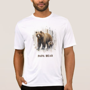 T-shirt *~* PAPA BEAR Cubs artsy Fête des pères cadeau AP8