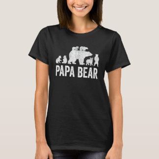 T-shirt Papa Bear Fête des pères Grand Chemises, Fun 6 Cub