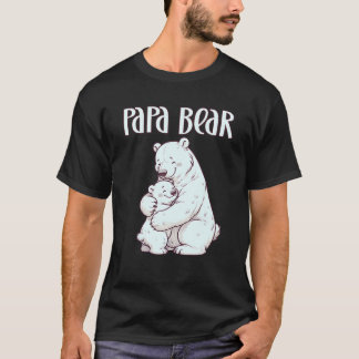 T-shirt Papa Bear Fête des pères Ours polaire Hug