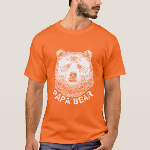 T-shirt Papa Bear, illustration tirée à la main