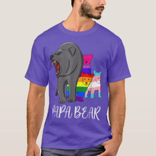 T-shirt Papa bear LGBT Flag Gay Pride Month Transgender 
