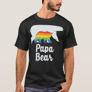 T-shirt Papa Bear Lgbt Pride Gay Arc-en-ciel Fiers Papa Pè