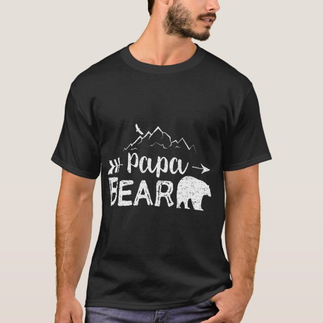 T-shirt Papa Bear Matching Famille Mama Papa Bear Cadeau (Devant)