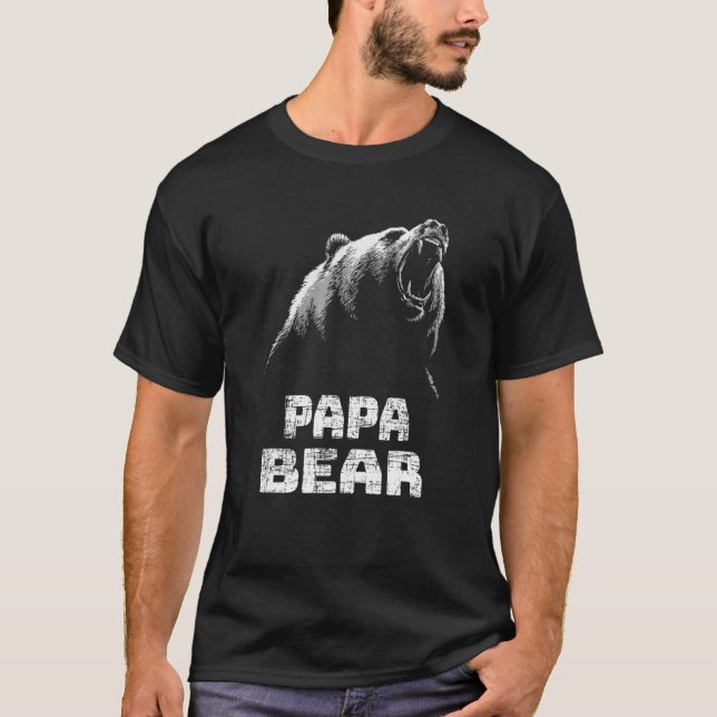 T-shirt Papa Bear Papa papa Idée papa (Devant)