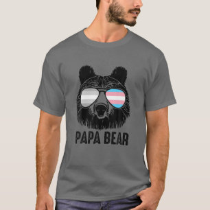 T-shirt Papa Bear Portant des lunettes de soleil Prière Tr