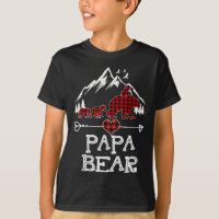 Papa Bear Pyjama de Noël Buffle rouge à plaid