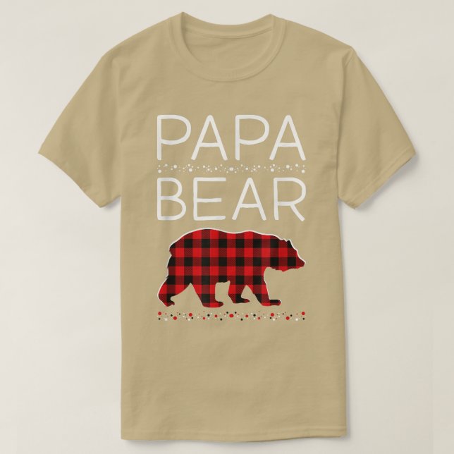 T-shirt Papa Bear Pyjama de Noël Correspondance Famille Pl (Design devant)