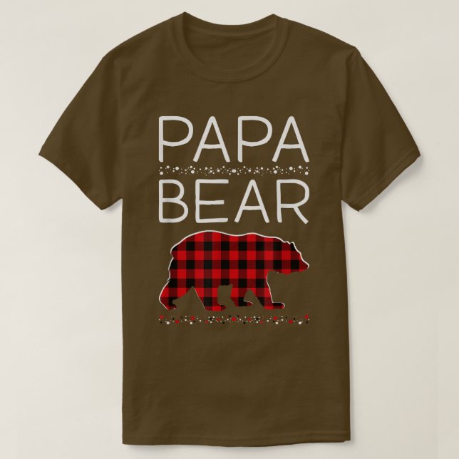 T-shirt Papa Bear Pyjama de Noël Correspondance Famille Pl (Design devant)