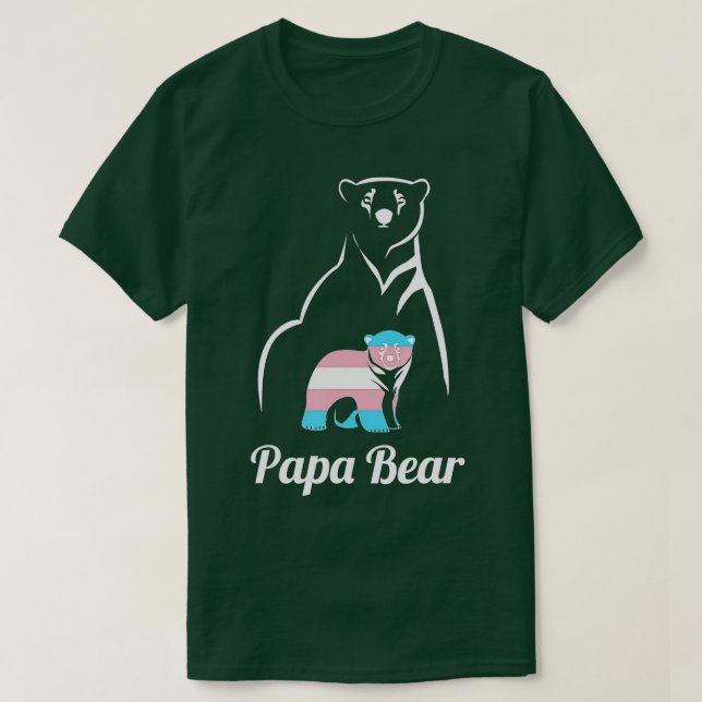 T-shirt Papa Bear ransgender Dad rans Child LGB rans Pride (Design devant)