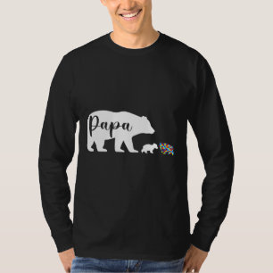 T-shirt Papa Bear Sensibilisation sur l'autisme Love Suppo