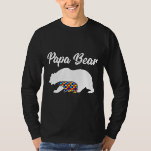 T-shirt Papa Bear Sensibilisation sur l'autisme papa