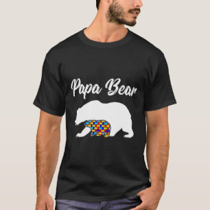 T-shirt Papa Bear Sensibilisation sur l'autisme papa