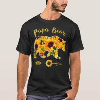 T-shirt Papa Bear Sunflower Funny Mother Father