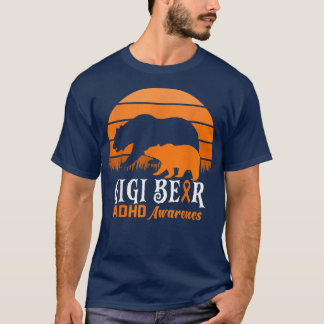 T-shirt Papa Bear TDAH Papa Journée nationale de sensibili