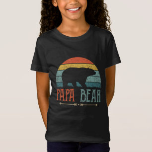 T-Shirt Papa Bear Vintage Papa Fête des pères Retro Papa