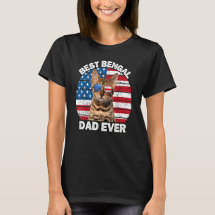 T-shirt Papa Bengal 4 juillet Chat Bengal Propriétaire Kit