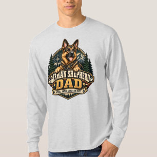 T-shirt Papa Berger Allemand Fidèle Badge Vintage