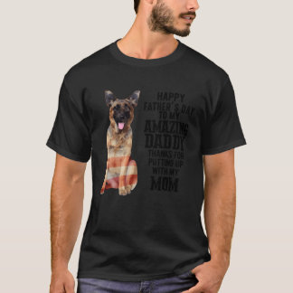 T-shirt Papa Berger Allemand Joyeuse Fête Des Pères À Mon
