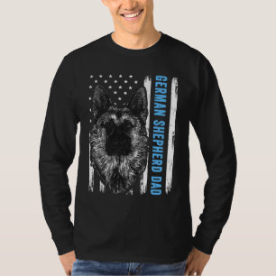 T-shirt Papa Berger Allemand Pour Hommes Drapeau Américain
