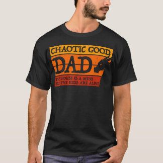 T-shirt Papa Bienveillant Chaos La Maison Est Un Bazar Mai