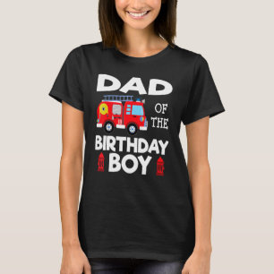 T-shirt Papa Birthday Boy Fire Truck Toddler Firefighter P