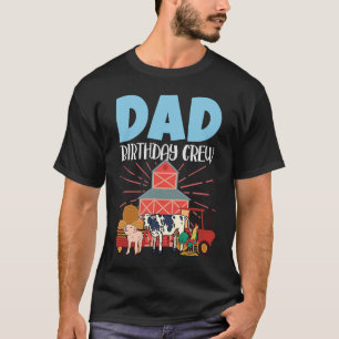 T-shirt Papa Birthday Crew Animaux de ferme