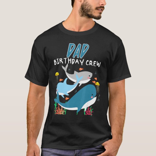 T-shirt Papa Birthday Sea Animal Crew Biologiste marin Océ (Devant)