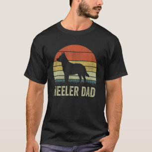 T-shirt Papa Blue Heeler Pour Hommes Papa Chien Bouvier Au