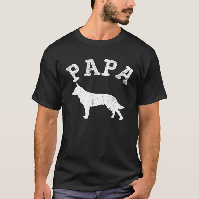 T-shirt Papa Blue Heeler Pour Papa (Devant)