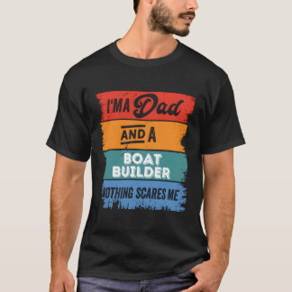 T-shirt Papa Boat Builder Fier Papa Legend