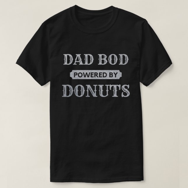 T-shirt Papa Bod Alimenté Par Donuts Parties scintillant T (Design devant)