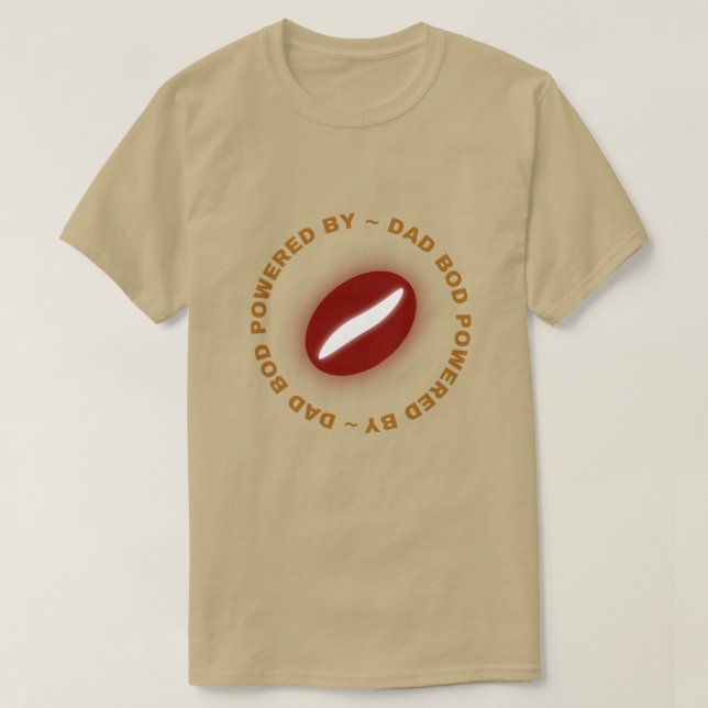 T-shirt Papa Bod Alimenté Par La Caféine (Design devant)