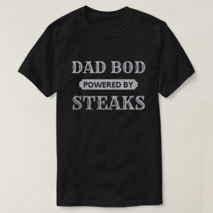 T-shirt Papa Bod Alimenté Par Steaks Parties scintillant T