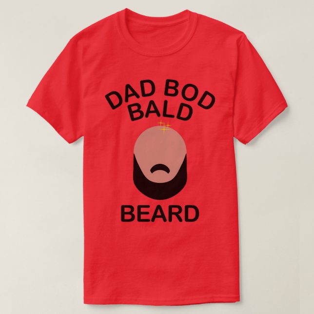 T-shirt Papa Bod Bald Beard (Design devant)