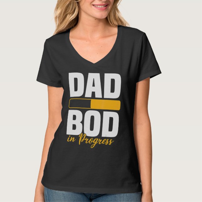 T-shirt Papa Bod En Cours Chargement Père Figure Pères (Devant)