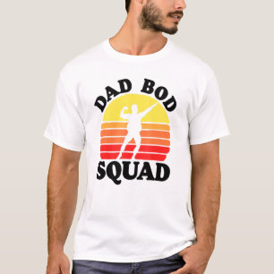 T-shirt Papa Bod Squad Poser Fête des pères Coucher de sol