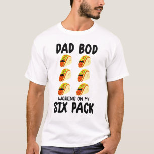 T-shirt Papa Bod Travaille Sur Mon Pack Gym Six Pour Homme