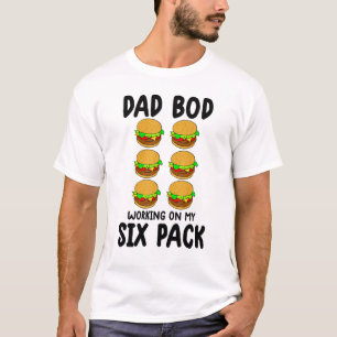 T-shirt Papa Bod Travaille Sur Mon Pack Gym Six Pour Homme