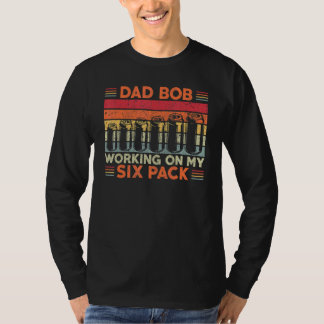 T-shirt Papa Bod Travaille Sur Six Pack Avec Des Pères De 