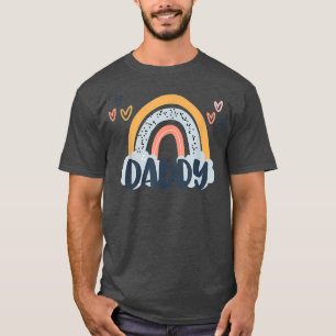 T-shirt Papa Boho Arc-en-ciel Anniversaire Correspondant P