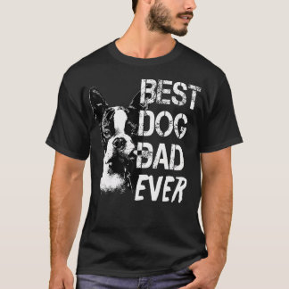 T-shirt Papa Boston Terrier Fête des Pères Style Vintage